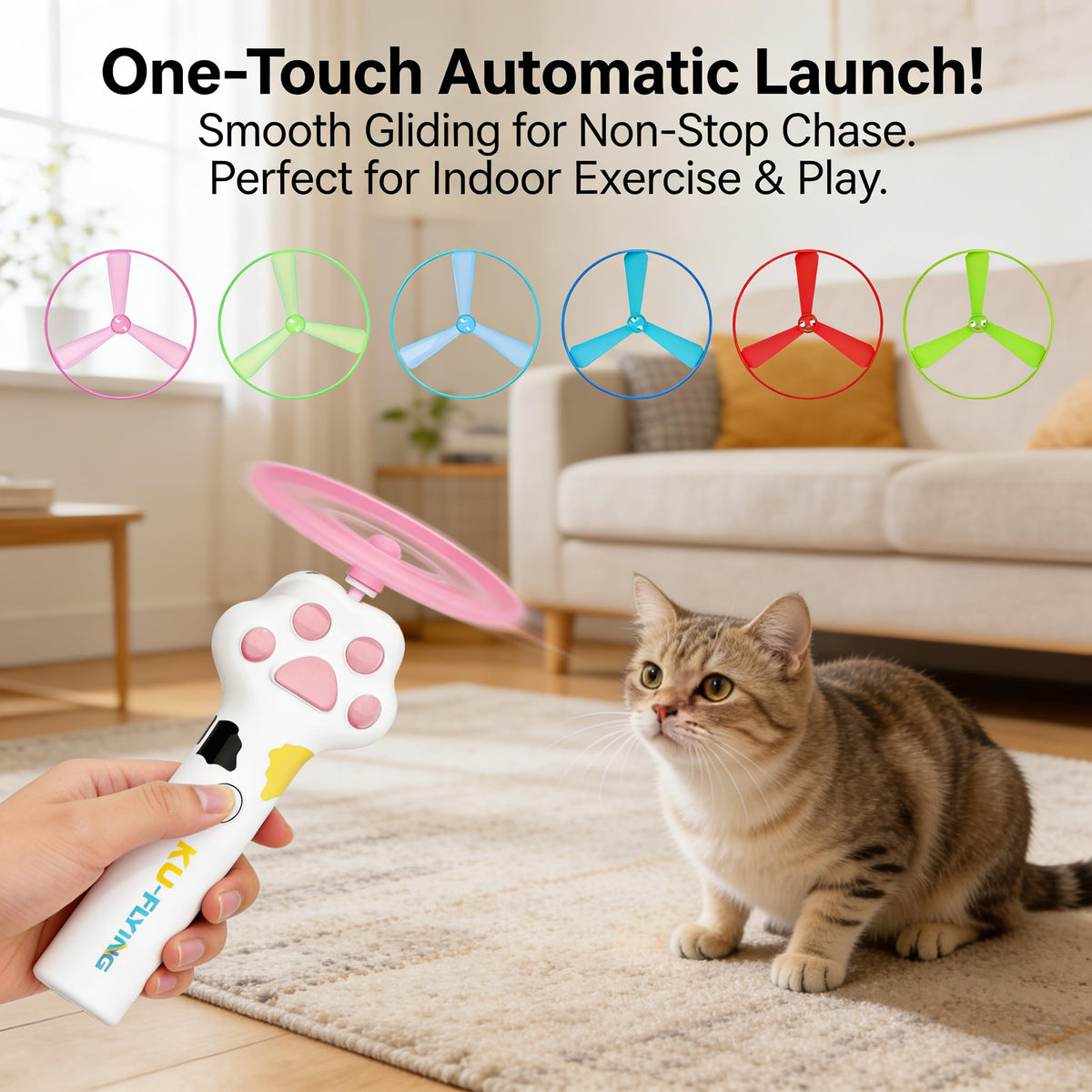 Cat Fetch Toy LauncherFlying Disc Launcher Toy