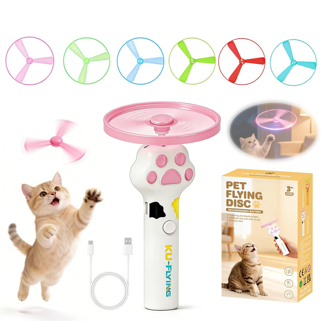 Cat Fetch Toy LauncherFlying Disc Launcher Toy