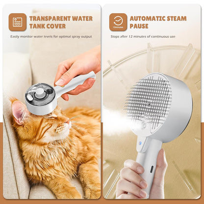 Cat Steam Brush For Shedding Spritz