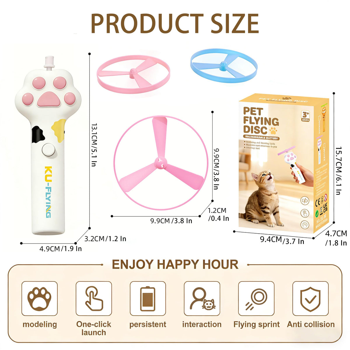 Cat Fetch Toy LauncherFlying Disc Launcher Toy